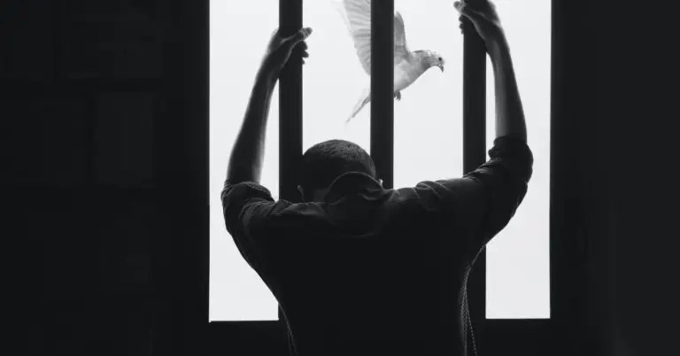 A man in behind bars from the post Relationships shouldn't feel like a life sentence